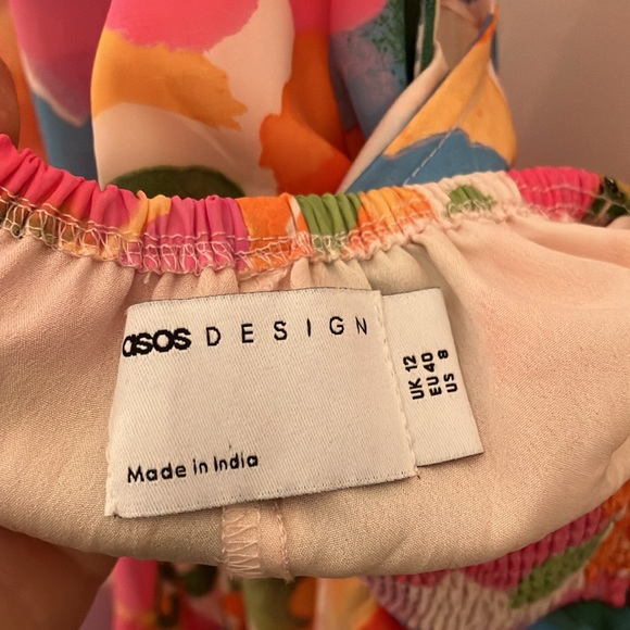 ASOS Floral Long Sleeve V-Neck Dress - Picture 6 of 10